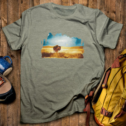 Watercolor Bison Prairie T-Shirt