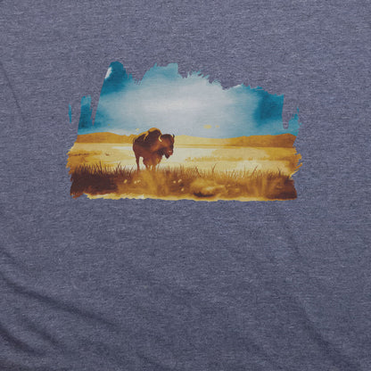 Watercolor Bison Prairie T-Shirt