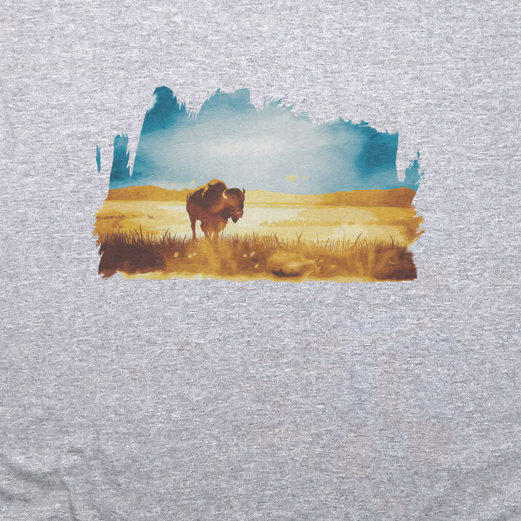 Watercolor Bison Prairie T-Shirt