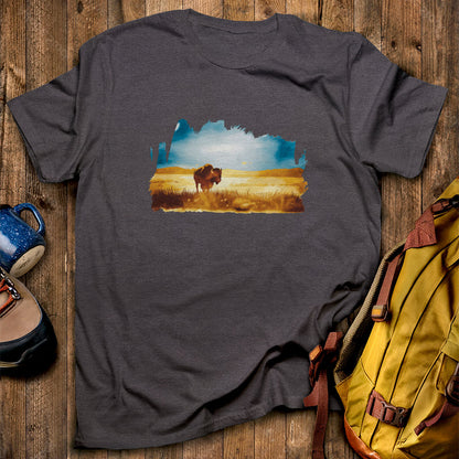 Watercolor Bison Prairie T-Shirt