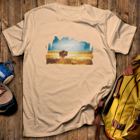 Watercolor Bison Prairie T-Shirt