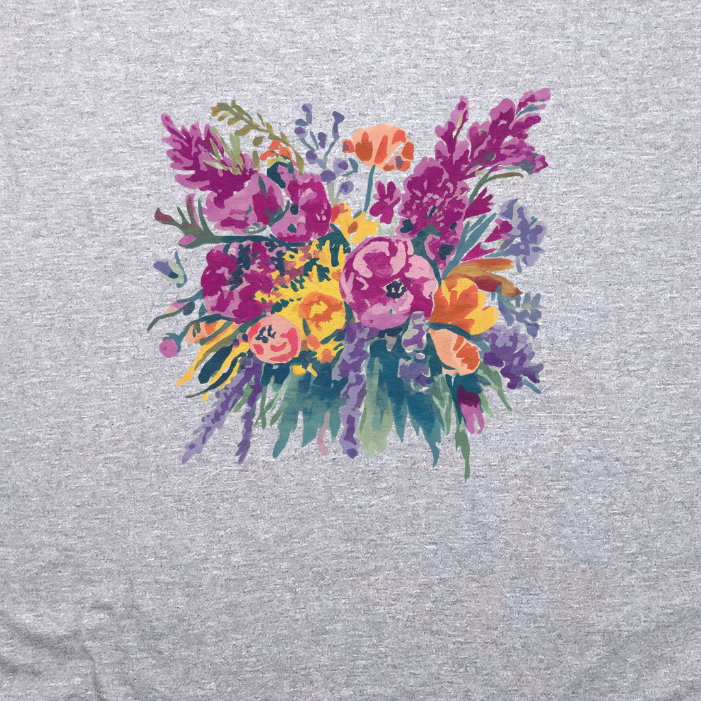 Painted Wildflower Bouquet Crewneck Sweatshirt