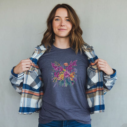 Painted Wildflower Bouquet T-Shirt