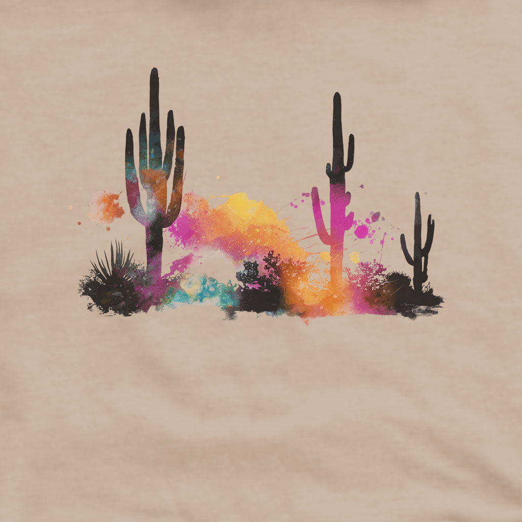 Watercolor Cactus Desert Hoodie