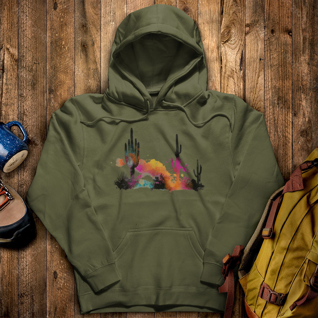 Watercolor Cactus Desert Hoodie