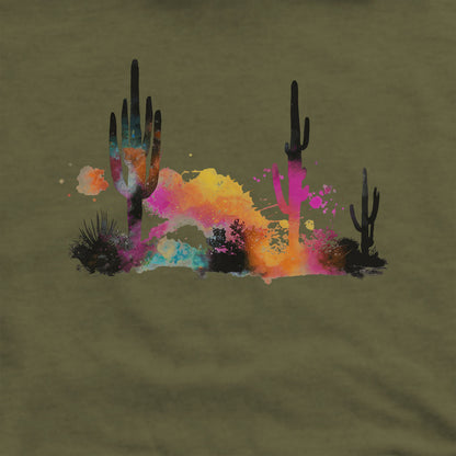 Watercolor Cactus Desert Hoodie