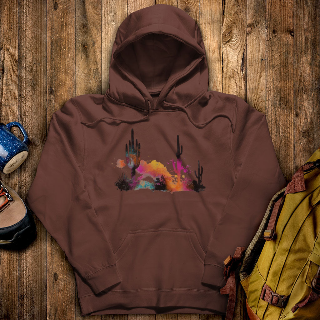 Watercolor Cactus Desert Hoodie