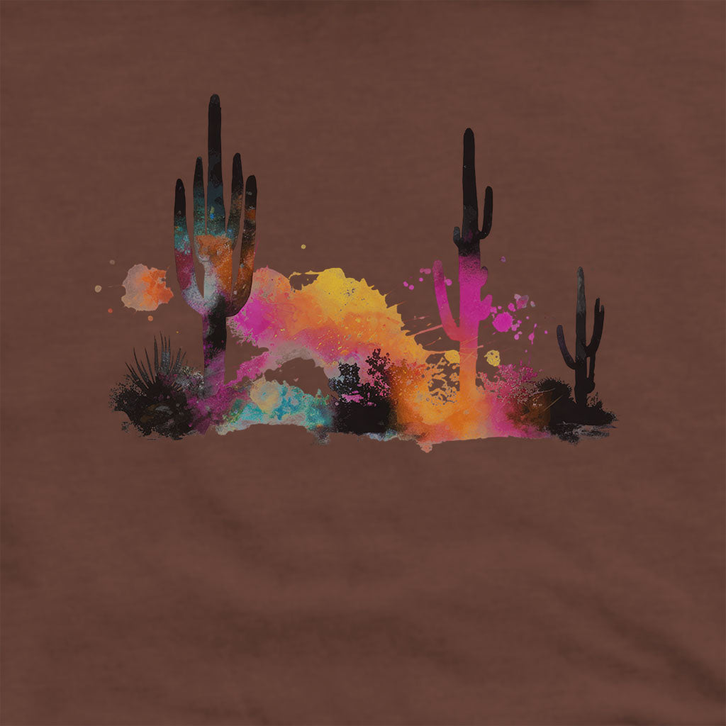 Watercolor Cactus Desert Hoodie