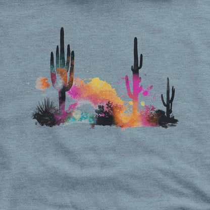 Watercolor Cactus Desert Hoodie