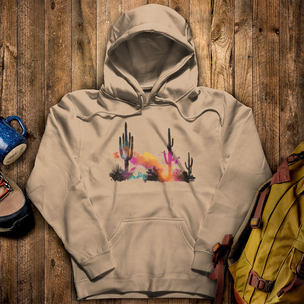 Watercolor Cactus Desert Hoodie