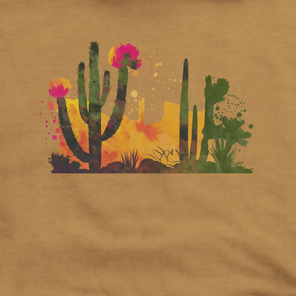 Watercolor Desert Scene Hoodie