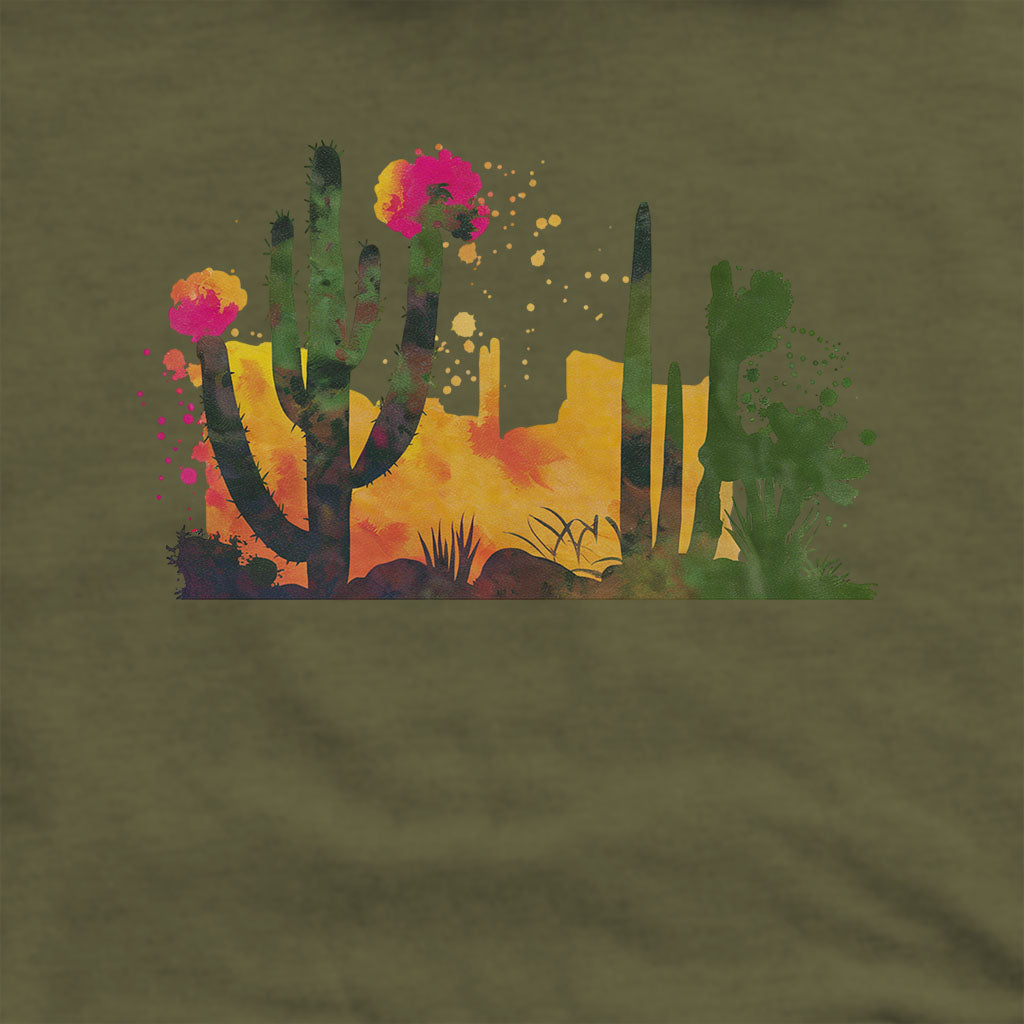 Watercolor Desert Scene Hoodie