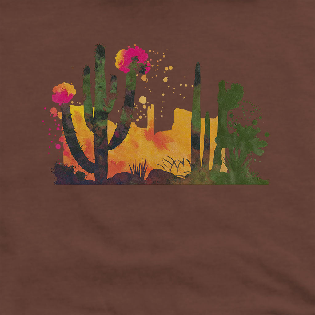 Watercolor Desert Scene Hoodie
