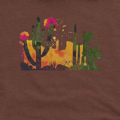 Watercolor Desert Scene Hoodie