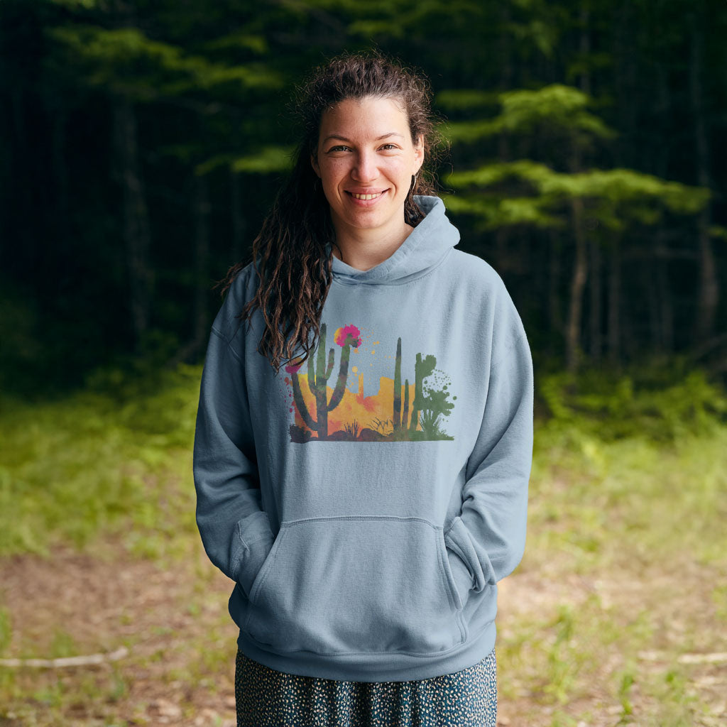 Watercolor Desert Scene Hoodie