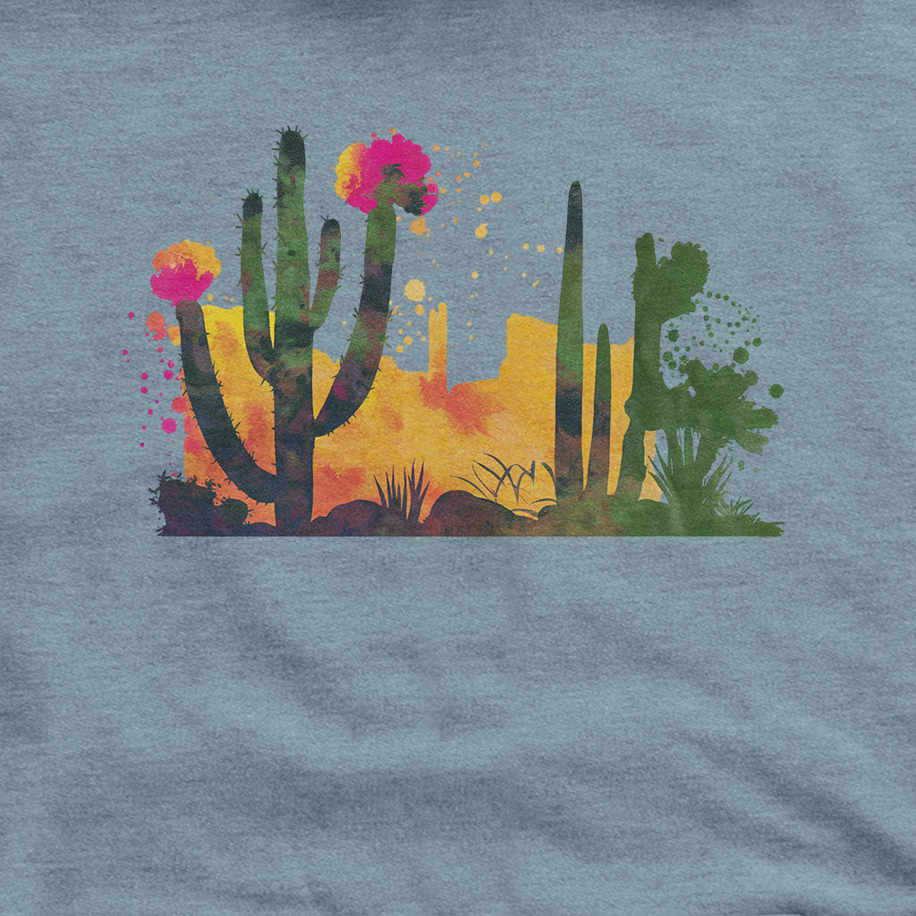 Watercolor Desert Scene Hoodie