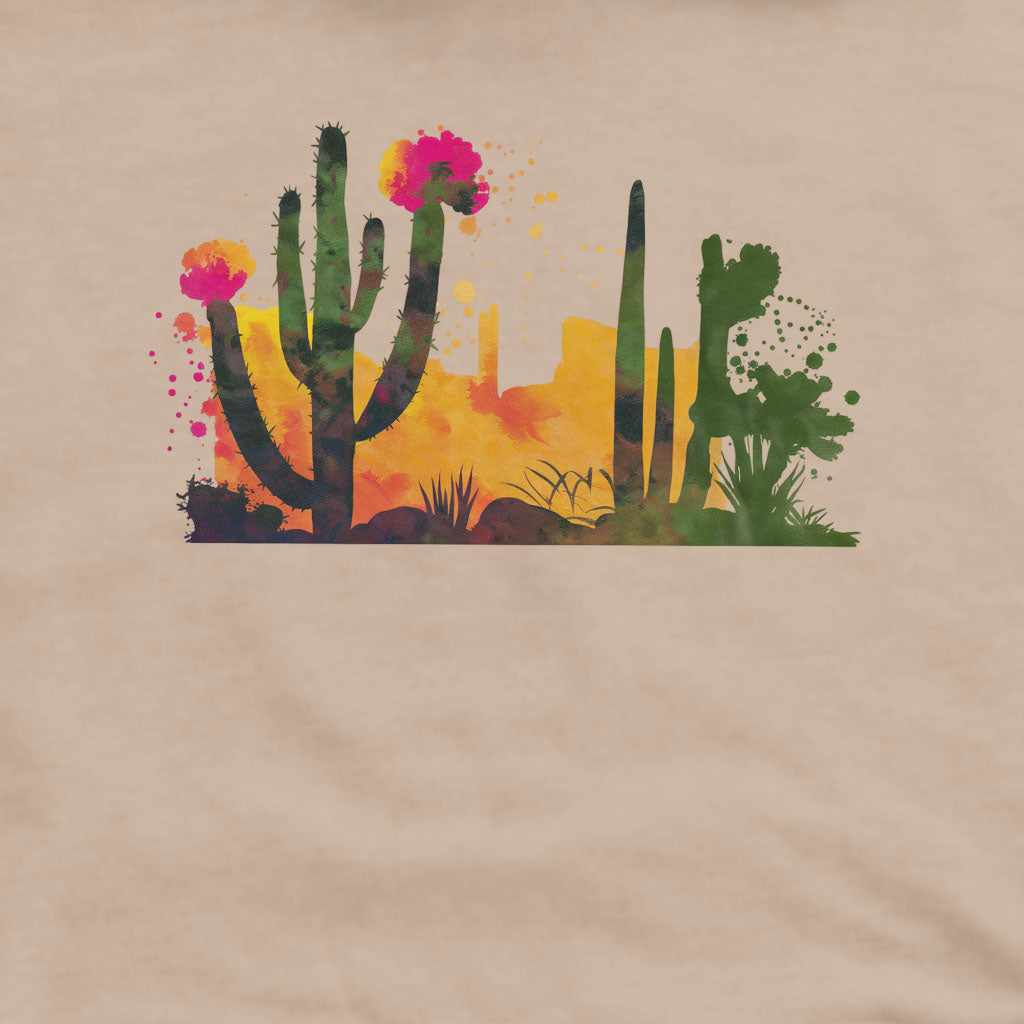 Watercolor Desert Scene Crewneck Sweatshirt