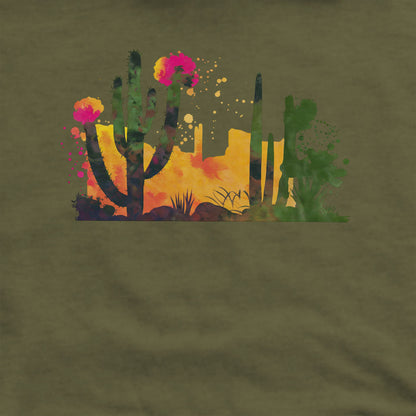 Watercolor Desert Scene Crewneck Sweatshirt