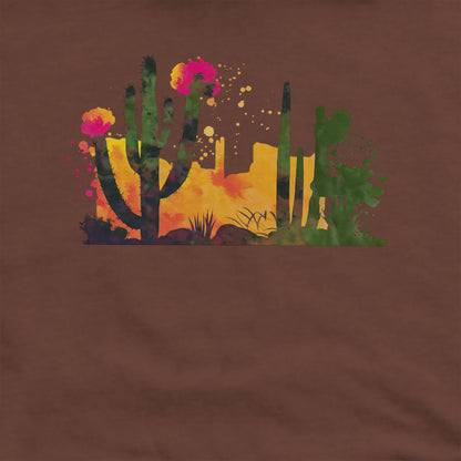 Watercolor Desert Scene Crewneck Sweatshirt