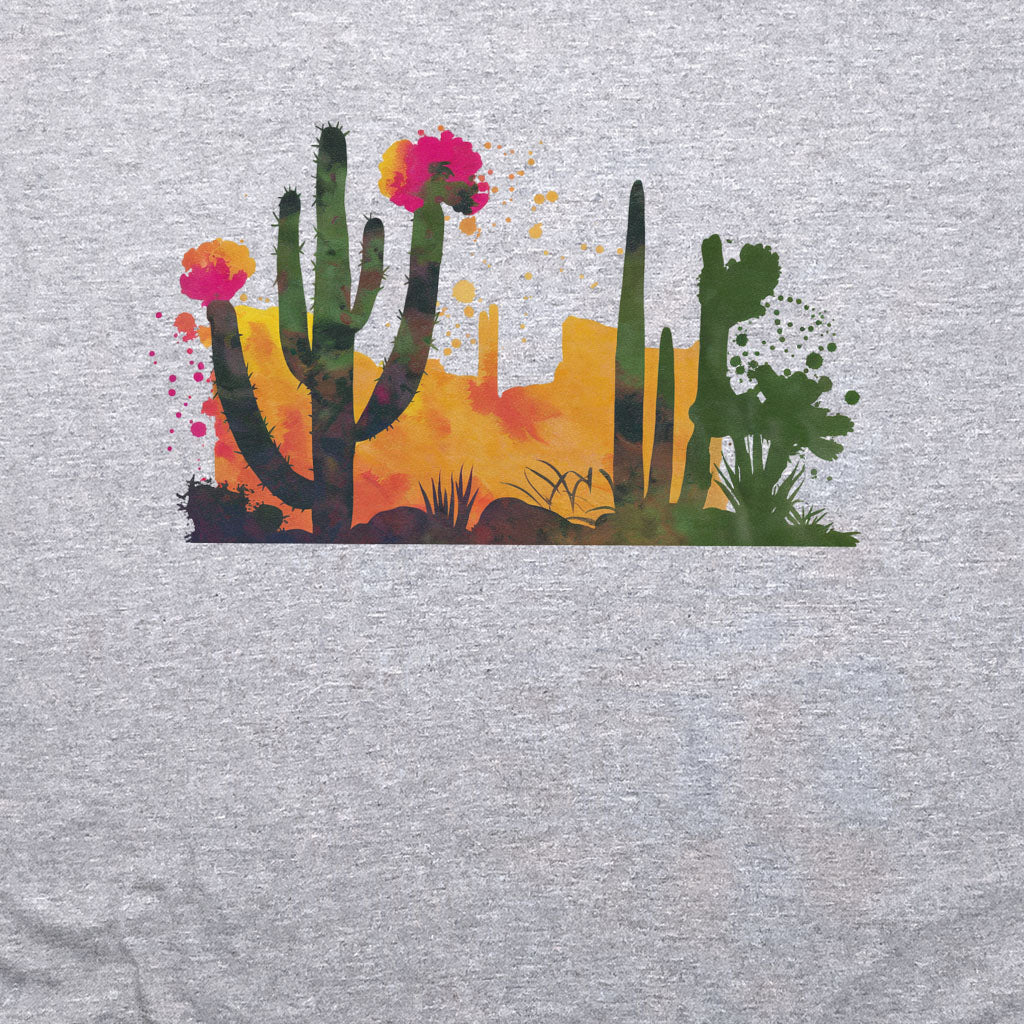 Watercolor Desert Scene Crewneck Sweatshirt