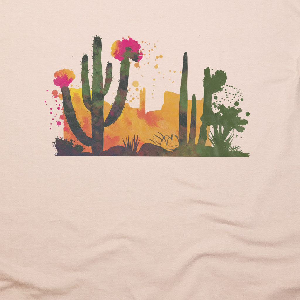 Watercolor Desert Scene T-Shirt