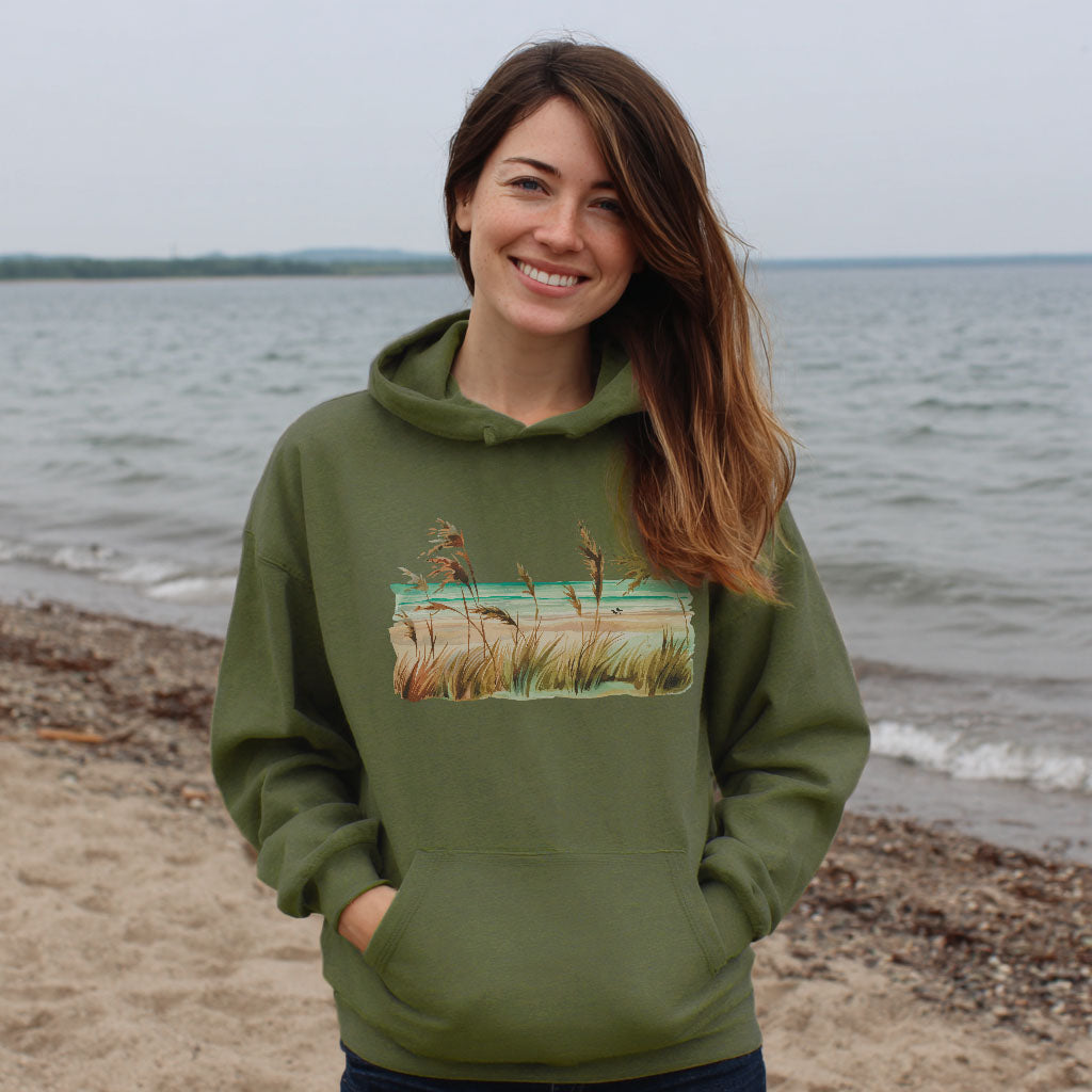 Watercolor Beach Coast Hoodie