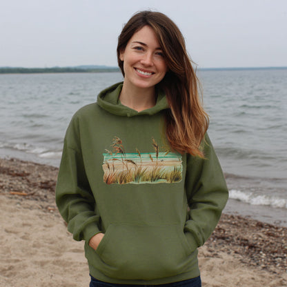 Watercolor Beach Coast Hoodie