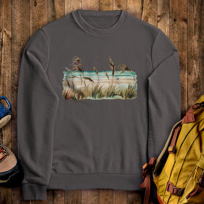 Watercolor Beach Coast Crewneck Sweatshirt