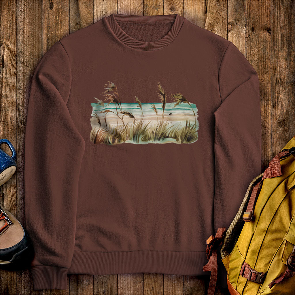 Watercolor Beach Coast Crewneck Sweatshirt