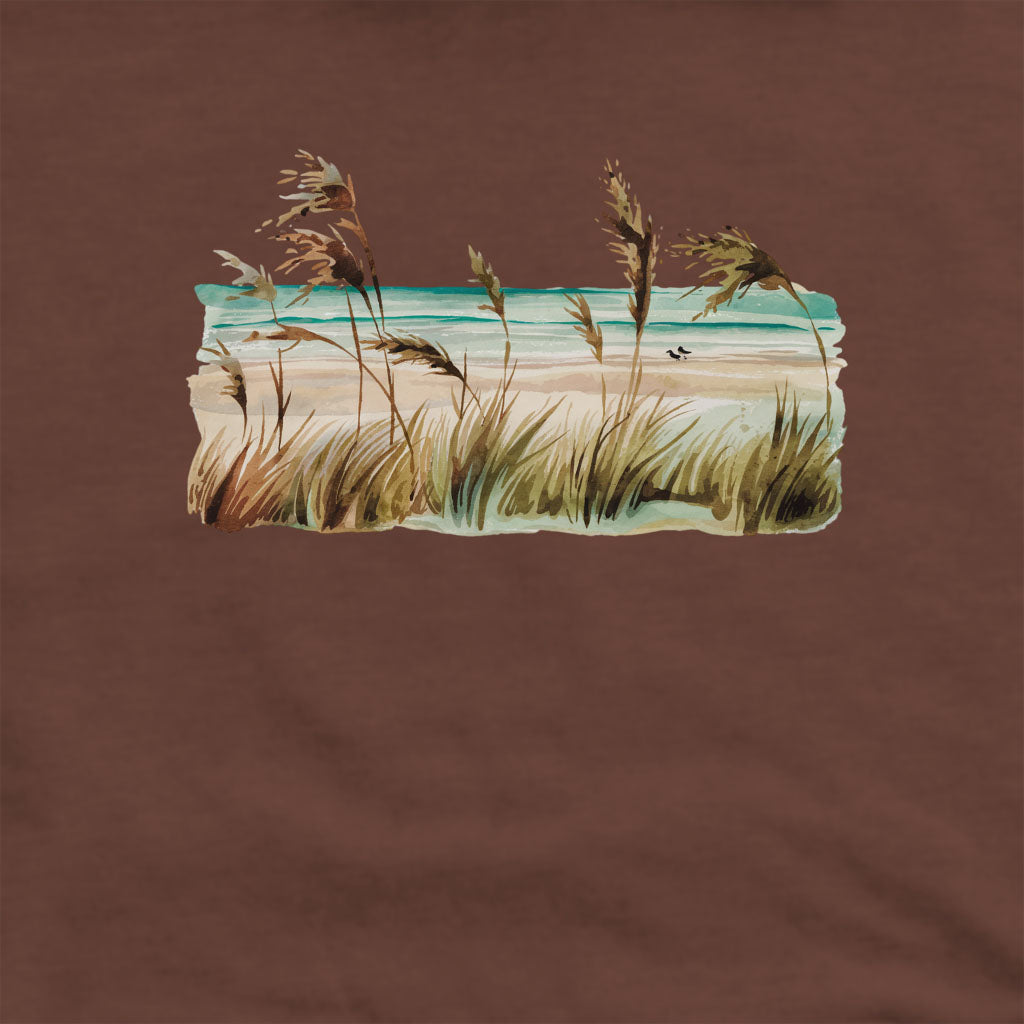 Watercolor Beach Coast Crewneck Sweatshirt