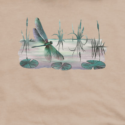 Watercolor Dragonfly on a Lake Hoodie