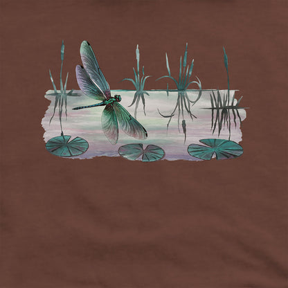 Watercolor Dragonfly on a Lake Hoodie