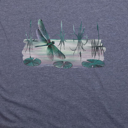 Watercolor Dragonfly on a Lake T-Shirt