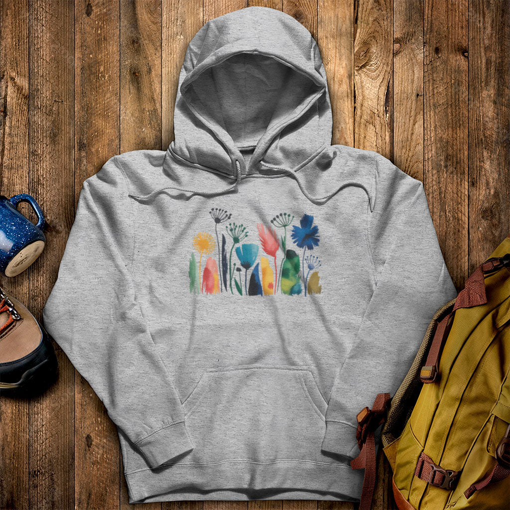 Watercolor Wildflower Meadow Hoodie