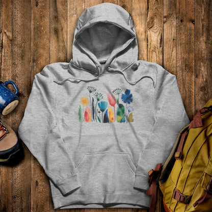 Watercolor Wildflower Meadow Hoodie