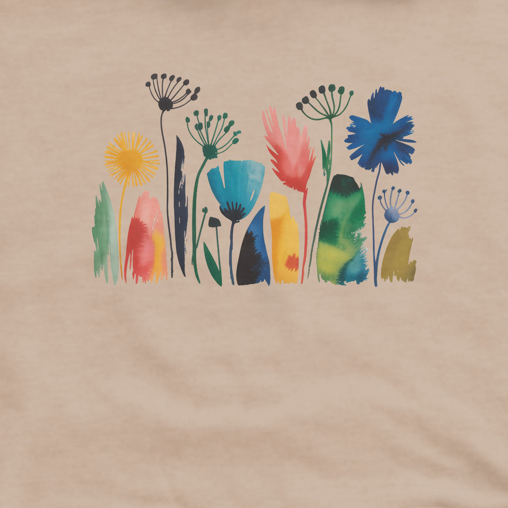 Watercolor Wildflower Meadow Hoodie