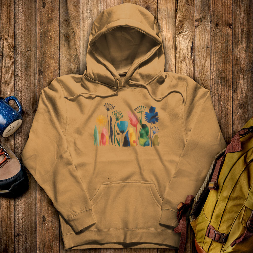 Watercolor Wildflower Meadow Hoodie