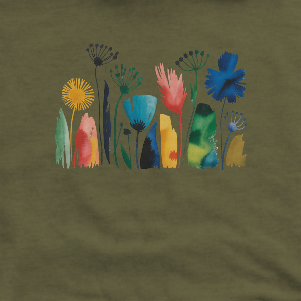 Watercolor Wildflower Meadow Hoodie