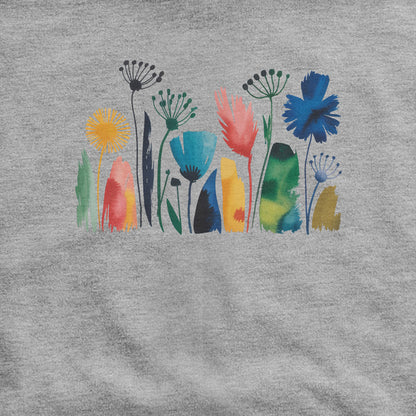 Watercolor Wildflower Meadow Hoodie