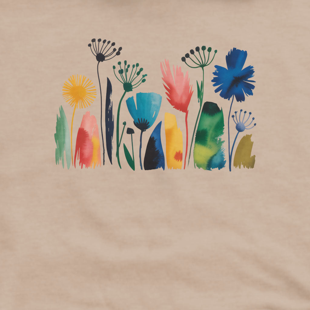 Watercolor Wildflower Meadow Crewneck Sweatshirt