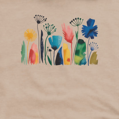 Watercolor Wildflower Meadow Crewneck Sweatshirt