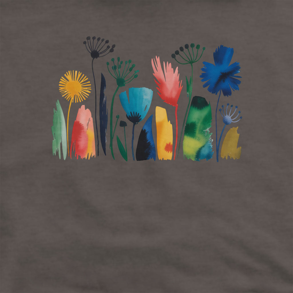 Watercolor Wildflower Meadow Crewneck Sweatshirt
