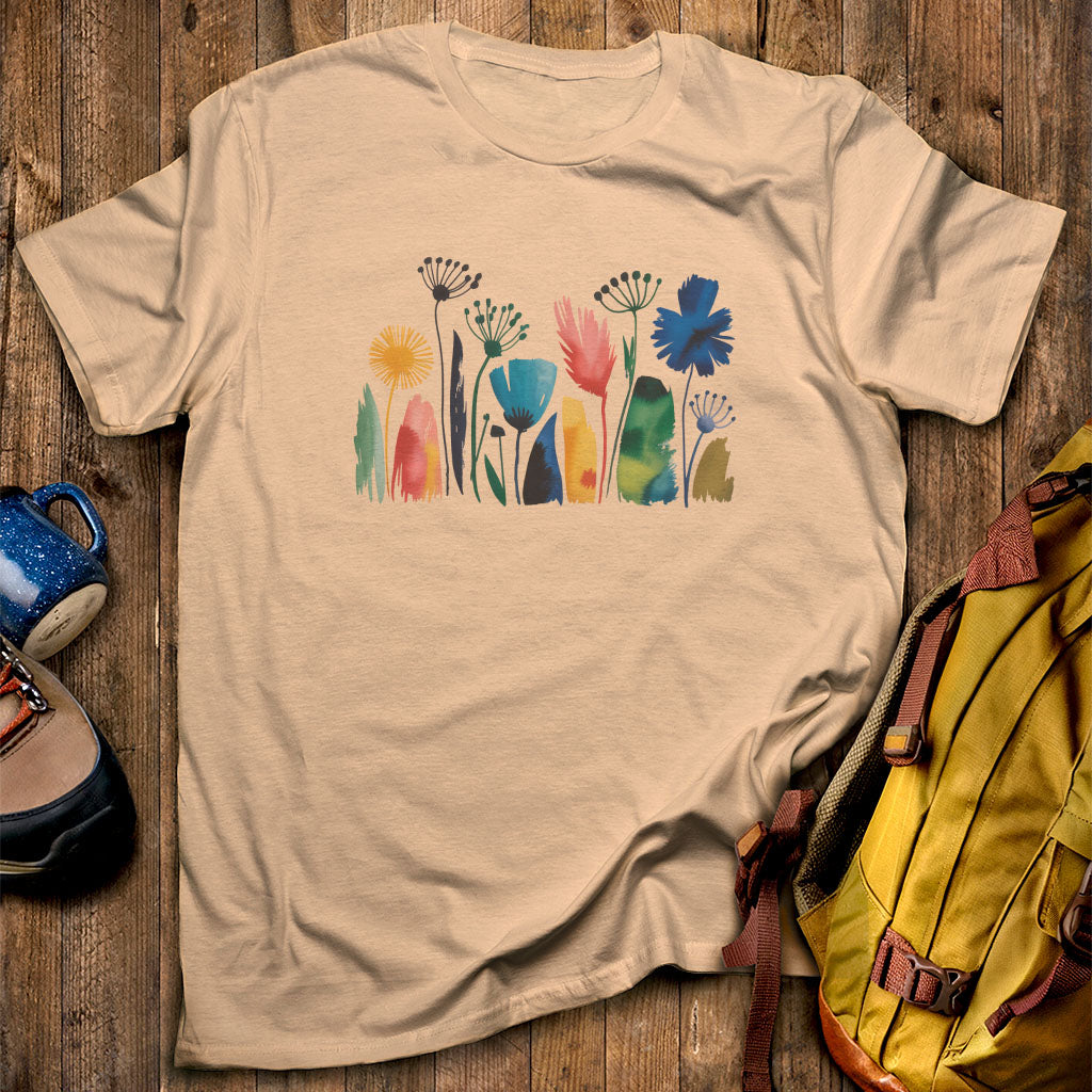 Watercolor Wildflower Meadow T-Shirt