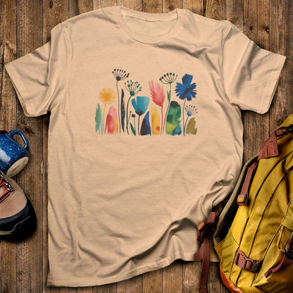 Watercolor Wildflower Meadow T-Shirt