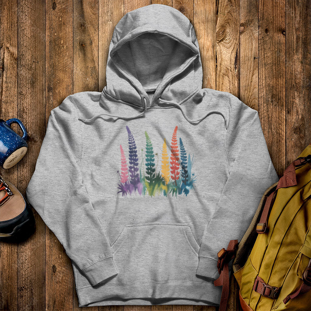 Watercolor Lupine Hoodie