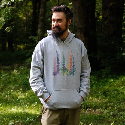 Watercolor Lupine Hoodie