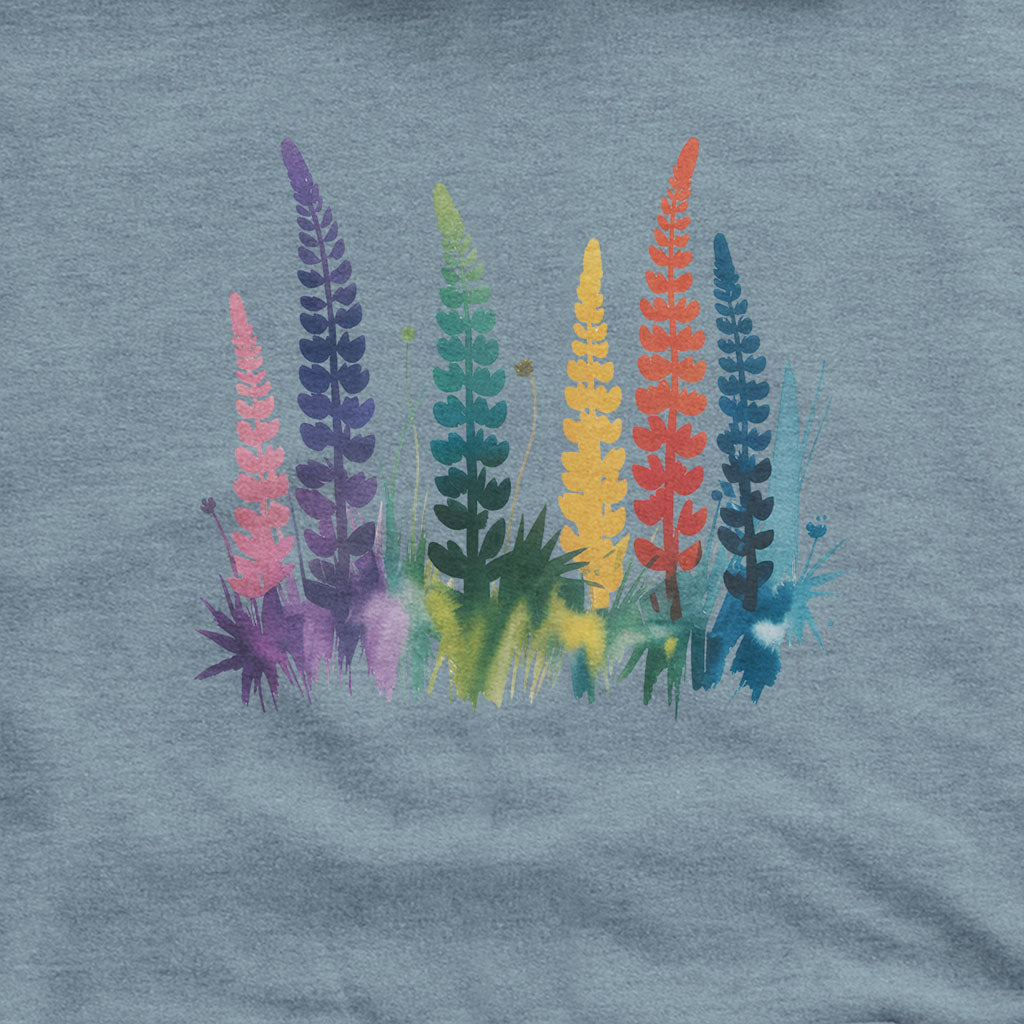 Watercolor Lupine Hoodie