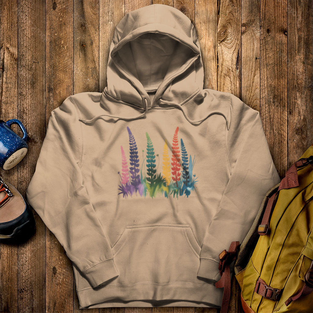 Watercolor Lupine Hoodie