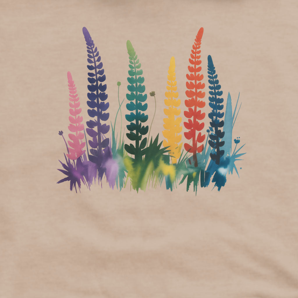 Watercolor Lupine Crewneck Sweatshirt
