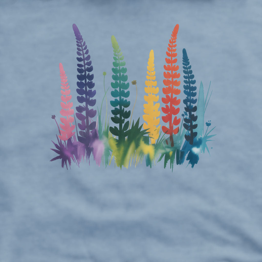Watercolor Lupine Crewneck Sweatshirt